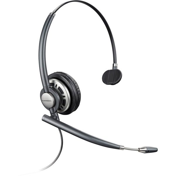 Plantronics Monaural Headset, Corded, Noise Canceling, Black PLNHW710